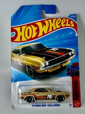 Hot Wheels Night Speed ‘70 Dodge Challenger Hemi Gold 4/10 NEW 2025 36/250